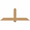 Ekena Millwork Eugene Smooth Timber Gable Bracket, Western Red Cedar, 60"W x 25"H x 3 1/2"D x 5 1/2"F, 10/12 Pitch GBW060X25X0406EUG00SWR - alternate 1